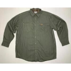 Carhartt XL 100% Cotton Plaid Lined Canvas Button Up Shirt Jacket P156